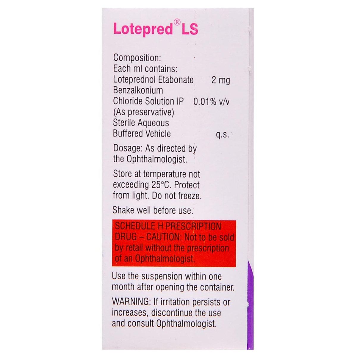 Lotepred LS Eye Drops 5 ml, Pack of 1 EYE DROPS Lotepred LS Eye Drops 5 ml, Pack of 1 EYE DROPS