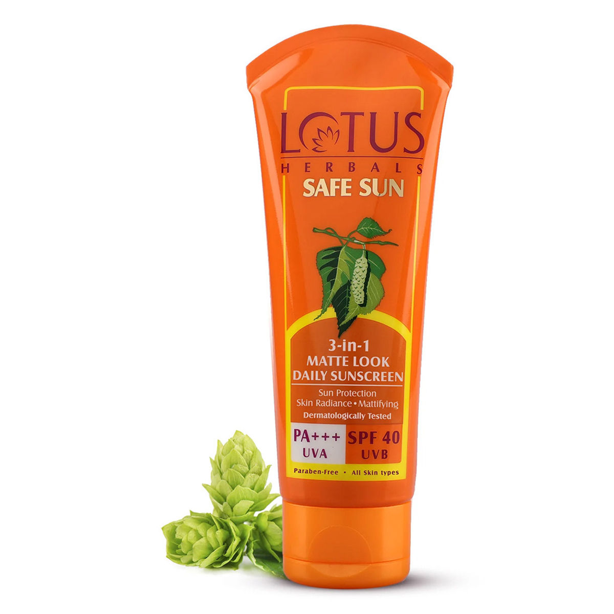 Buy Lotus Herbals Safe Sun 3-In-1 Matte Look SPF 40 PA+++ Daily Sunscreen Cream, 50 gm Online