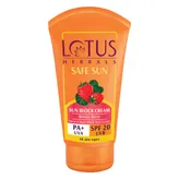Lotus Herbals Safe Sun Sun Block Cream SPF 20 PA+ UVA &amp; UVB, 100 gm, Pack of 1