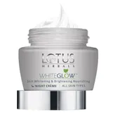 Lotus Herbals Whiteglow Skin Whitening &amp; Brightening Nourishing Night Cream, 60 gm, Pack of 1