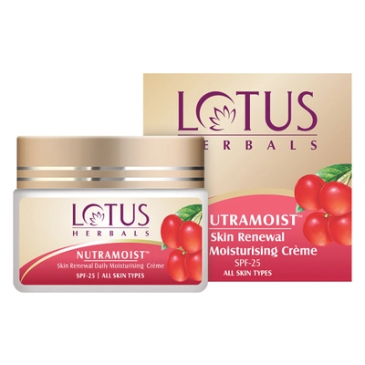 Lotus Herbals Nutramoist Skin Renewal SPF25 Daily Moisturising Cream, 50 gm, Pack of 1