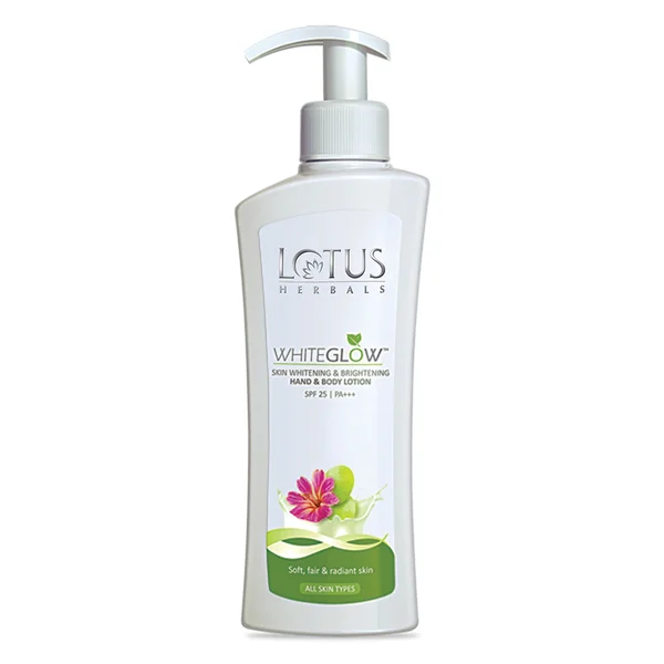 Lotus Herbals Whiteglow SPF 25 PA+++ Hand &amp; Body Lotion, 300 ml, Pack of 1