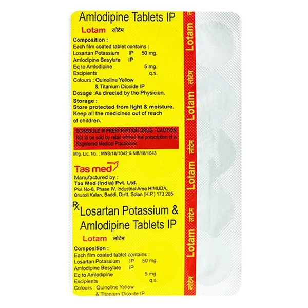 Lotam 50/5mg Tablet 15's