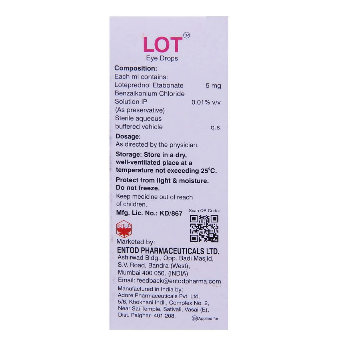 Lot 5 Eye Drop 5 ml, Pack of 1 Eye Drops Lot 5 Eye Drop 5 ml, Pack of 1 Eye Drops