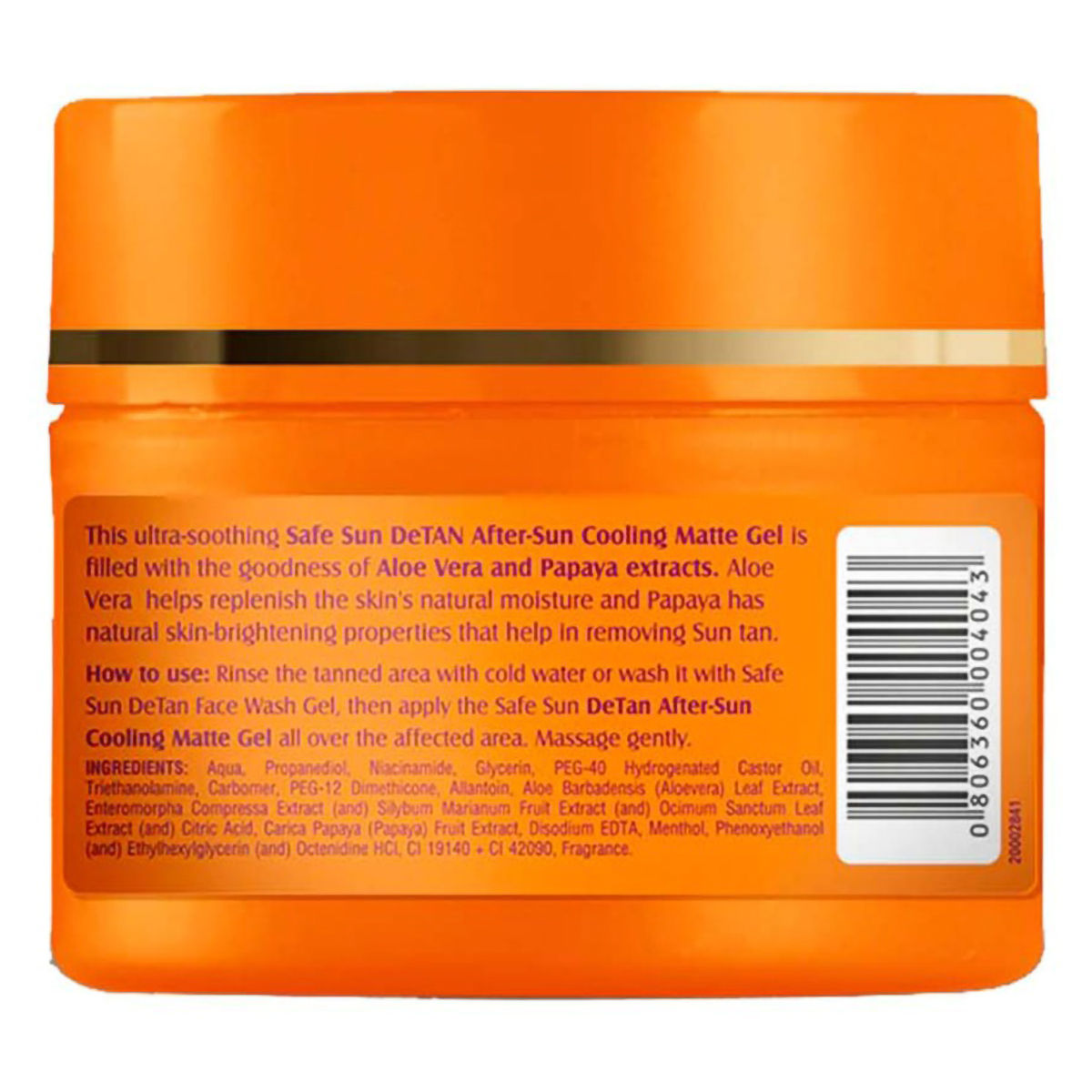 Lotus Herbals Safe Sun Detan After Sun Aloevera And Papaya Cooling Matte