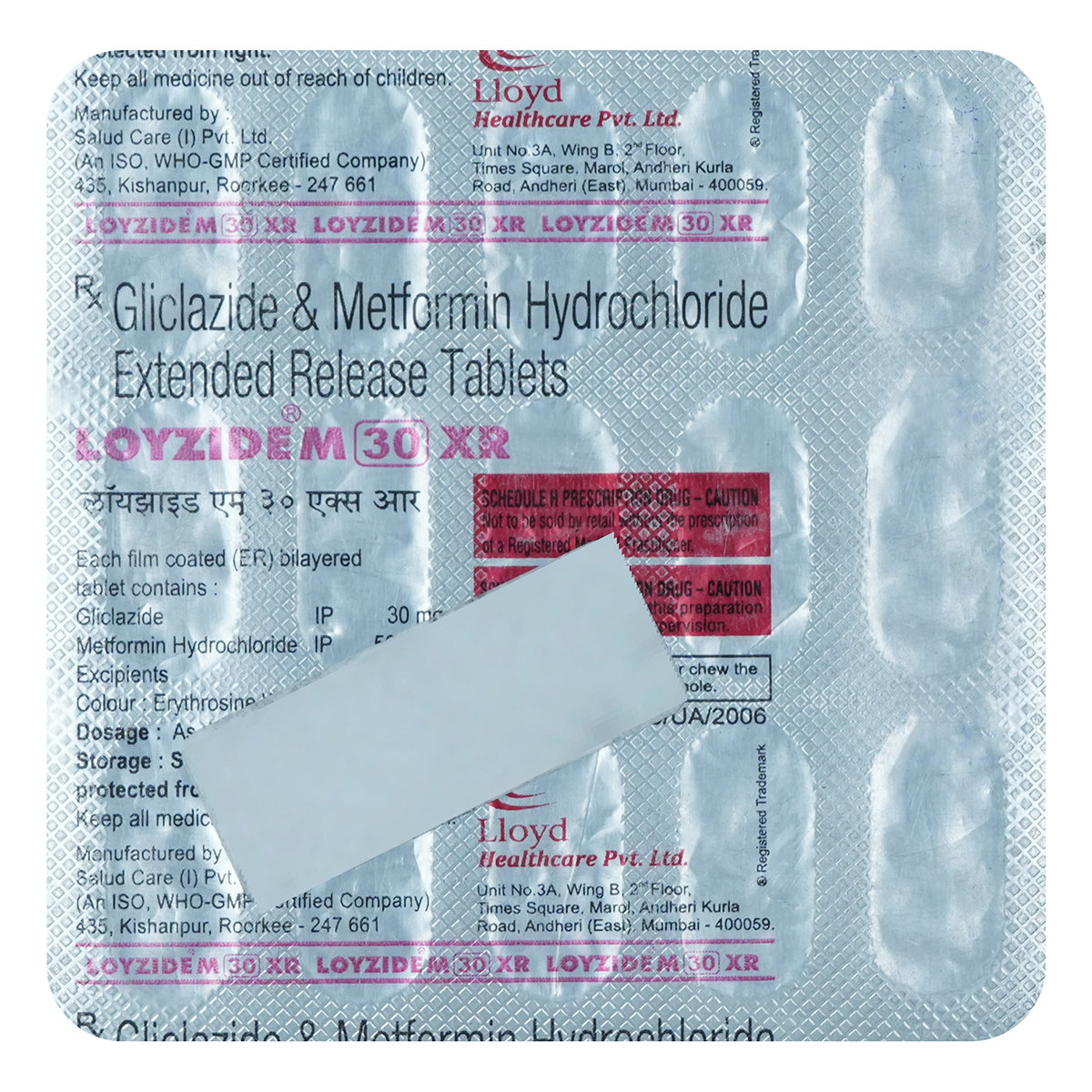 Loyzide-M 30 XR Tablet 15's, Pack of 15 TabletS Loyzide-M 30 XR Tablet 15's, Pack of 15 TabletS