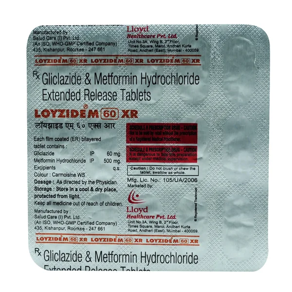 Loyzide M 60 XR Tablet 15's, Pack of 15 TABLETS