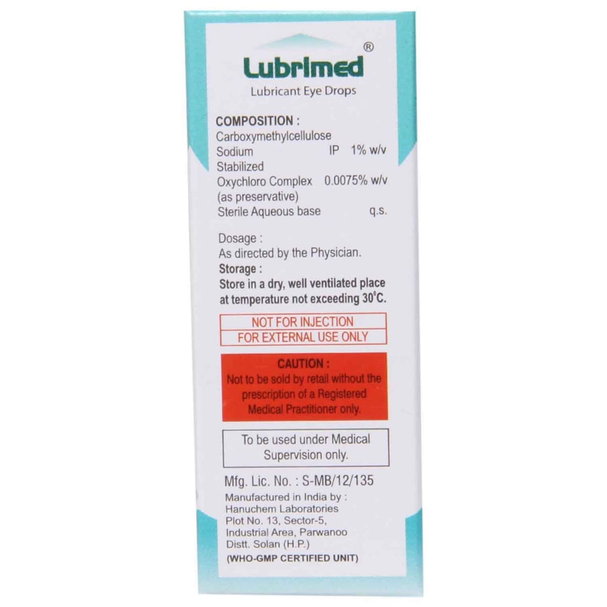 Lubrimed Eye Drops 10 ml, Pack of 1 EYE DROPS Lubrimed Eye Drops 10 ml, Pack of 1 EYE DROPS