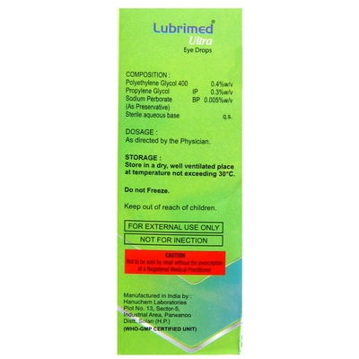 Lubrimed Ultra Eye Drops 10 ml, Pack of 1 EYE DROPS