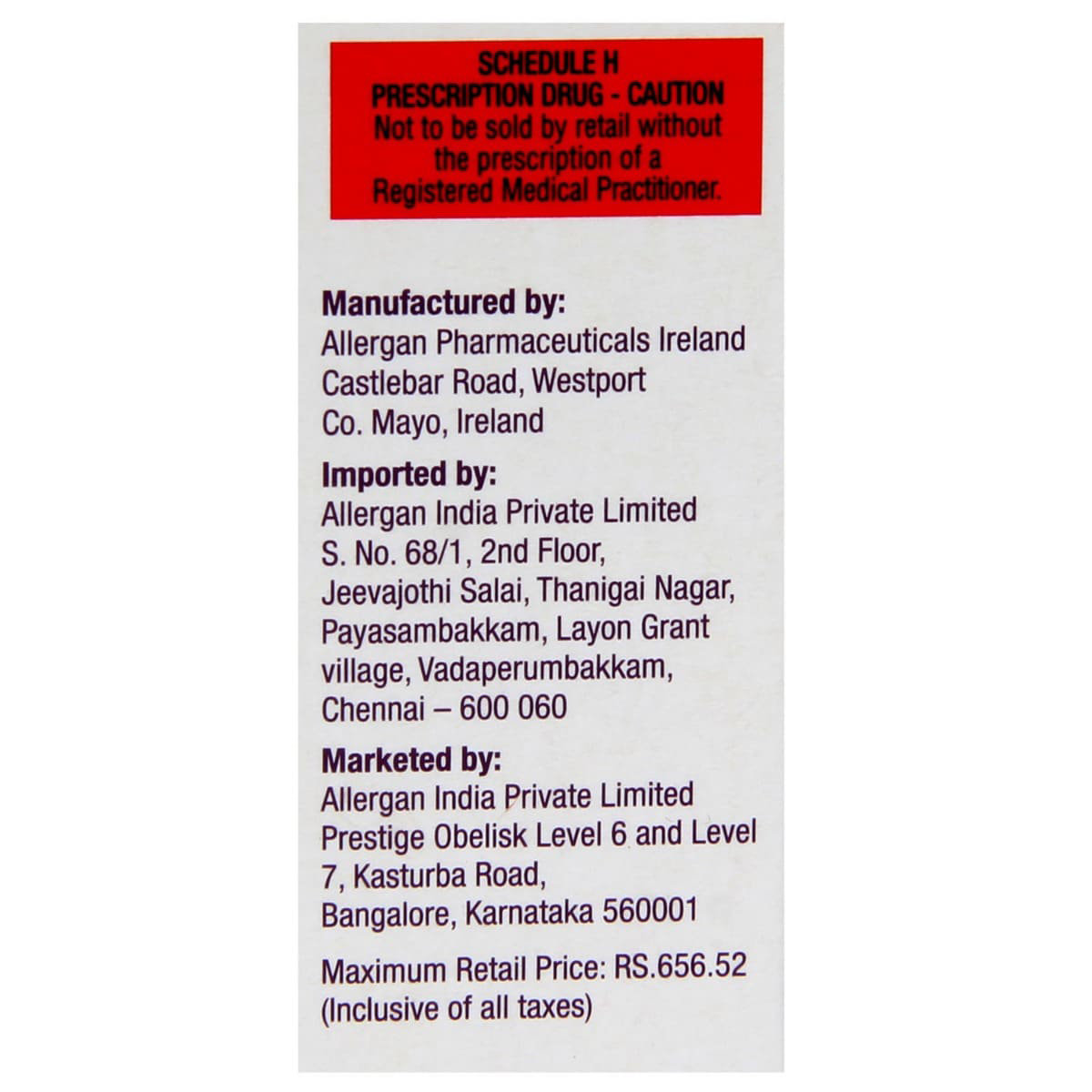 Lumigan 0.01% Ophthalmic Solution 3 ml, Pack of 1 OPTHALMIC SUSPENSION Lumigan 0.01% Ophthalmic Solution 3 ml, Pack of 1 OPTHALMIC SUSPENSION