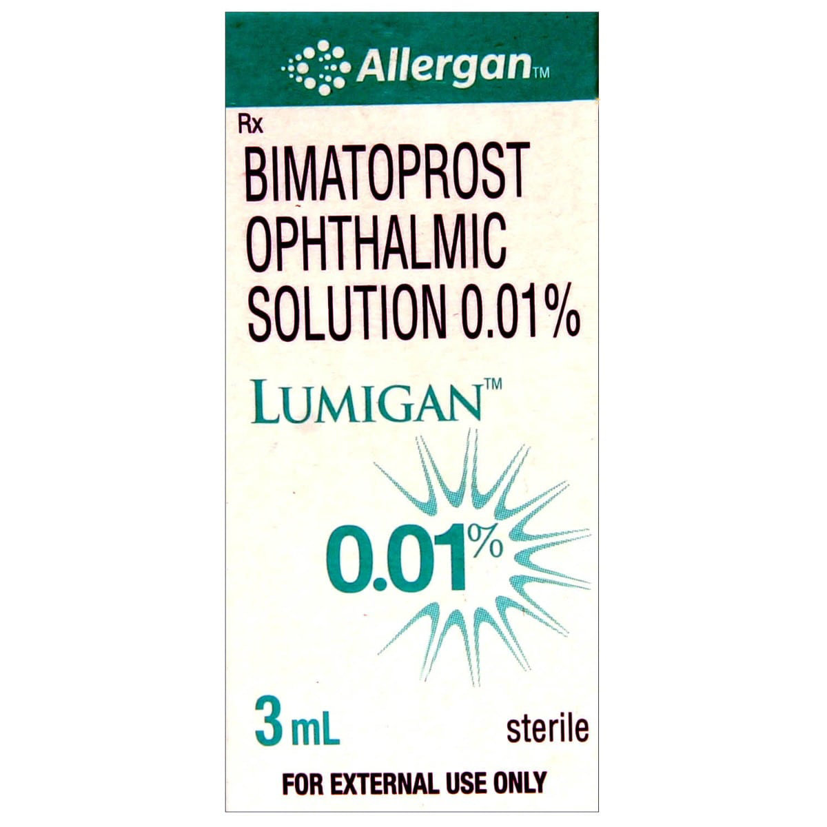 Lumigan 0.01% Ophthalmic Solution 3 ml, Pack of 1 OPTHALMIC SUSPENSION Lumigan 0.01% Ophthalmic Solution 3 ml, Pack of 1 OPTHALMIC SUSPENSION