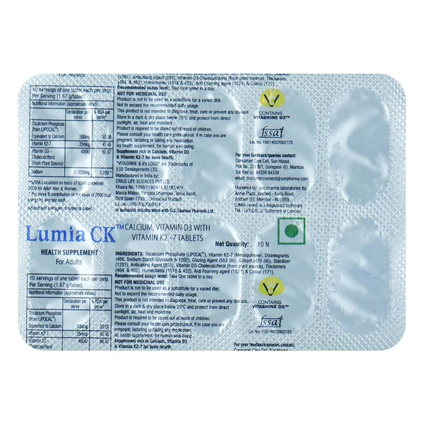 Lumia CK For Adults Tablet 10's, Pack of 10