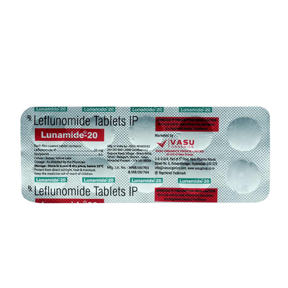 Buy LUNAMIDE 20MG TABLET 10'S Online