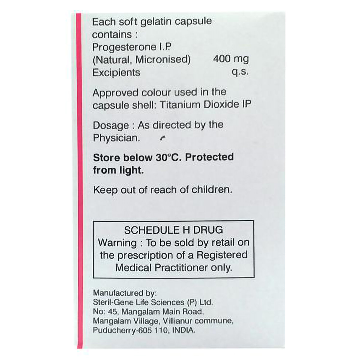 Lupigest 400 Softgel Capsule 10's, Pack of 10 CAPSULES Lupigest 400 Softgel Capsule 10's, Pack of 10 CAPSULES