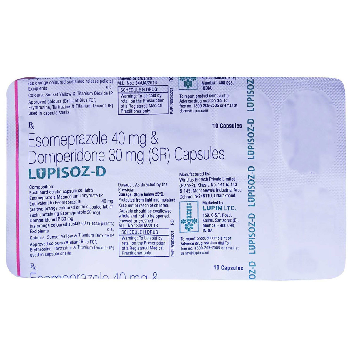 Lupisoz-D Capsule 10's, Pack of 10 CAPSULES Lupisoz-D Capsule 10's, Pack of 10 CAPSULES