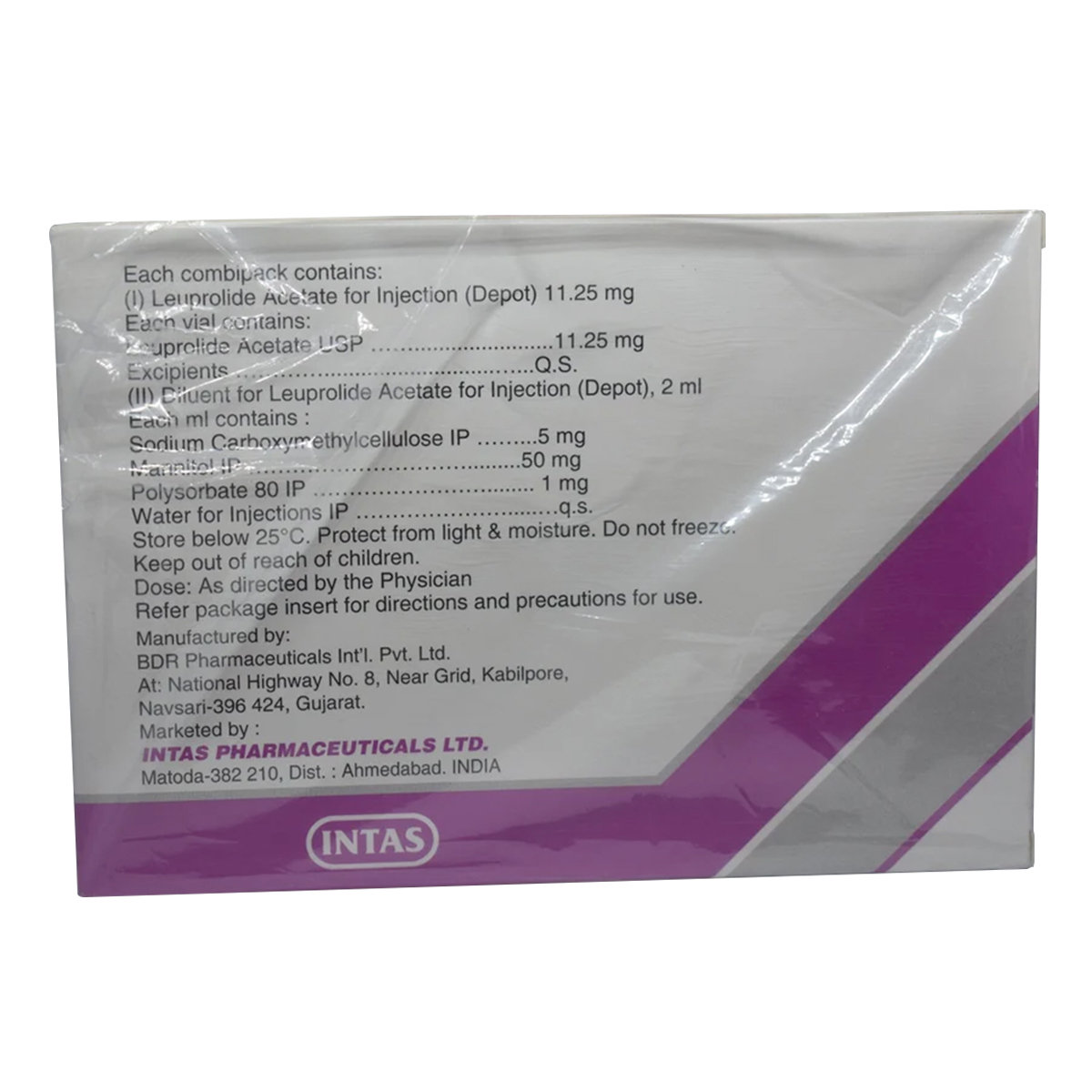 Luprotas 11.25 mg Injection 1's, Pack of 1 INJECTION Luprotas 11.25 mg Injection 1's, Pack of 1 INJECTION