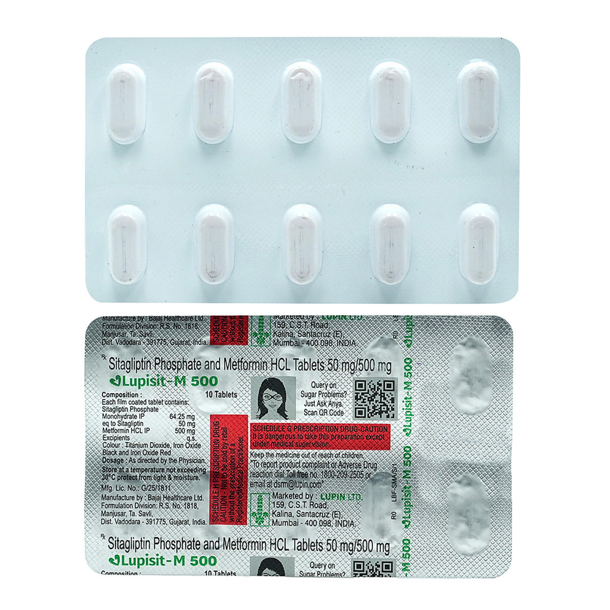 Lupisit-M 500 Tablet 10's, Pack of 10 TabletS Lupisit-M 500 Tablet 10's, Pack of 10 TabletS