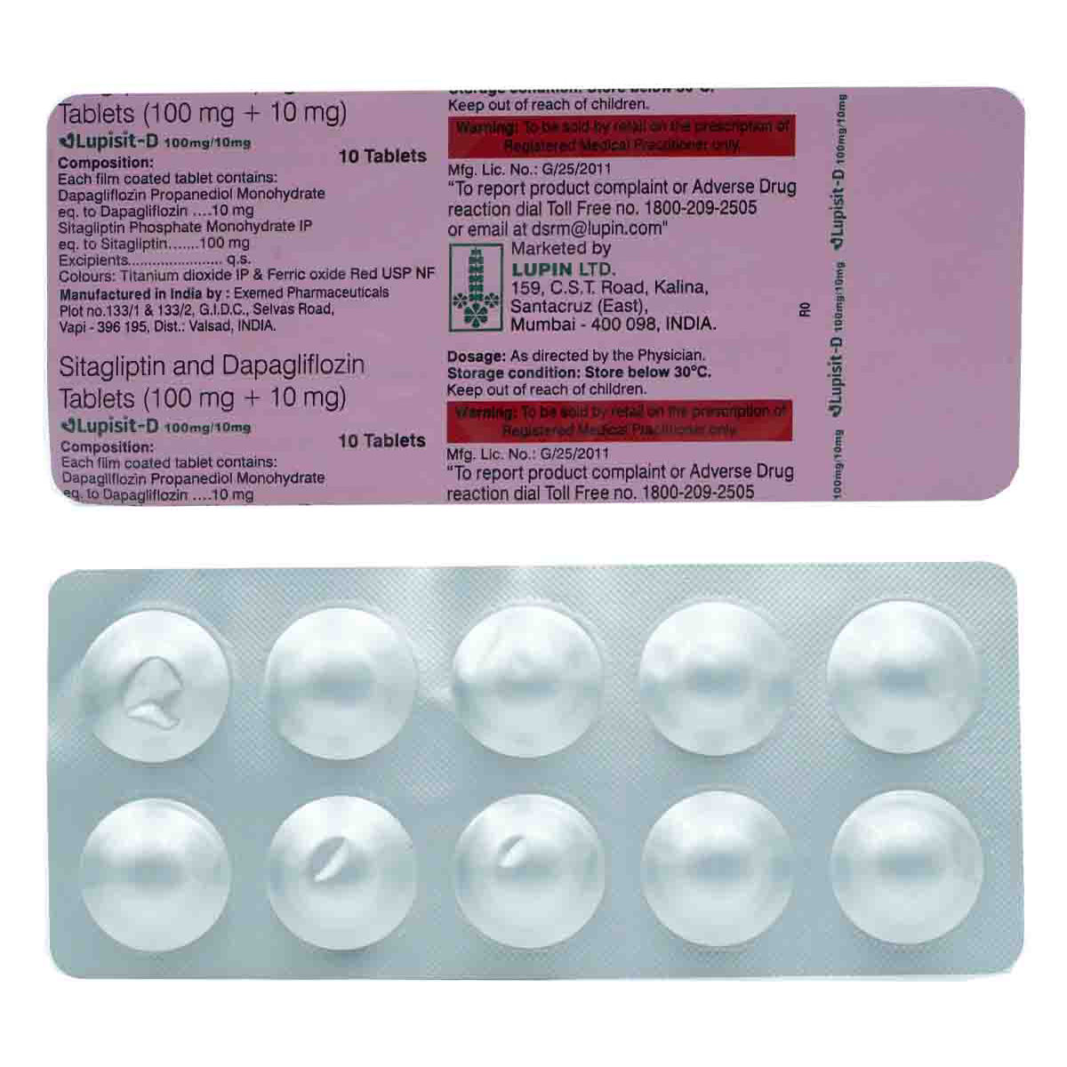 Lupisit D 100/10 mg Tablet | Uses, Side Effects, Price | Apollo Pharmacy