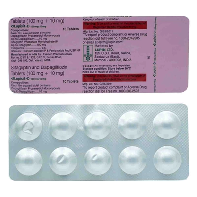 Lupisit D 100 mg/10 mg Tablet 10's, Pack of 10 TabletS