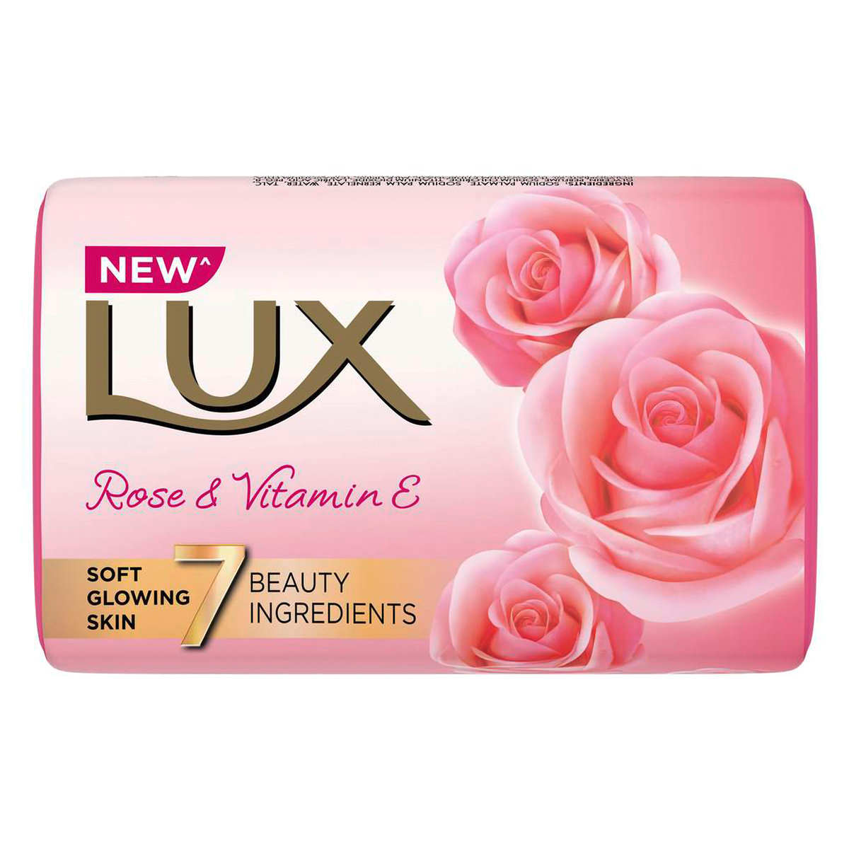 Lux Soft Glow Rose & Vitamin E Soap 150 gm | With 7 Beauty Ingredients | Gently Cleanses | Gives Soft & Glowing Skin | With Long Lasting Fragrance | For All Skin Type, Pack of 1 Lux Soft Glow Rose & Vitamin E Soap 150 gm | With 7 Beauty Ingredients | Gently Cleanses | Gives Soft & Glowing Skin | With Long Lasting Fragrance | For All Skin Type, Pack of 1