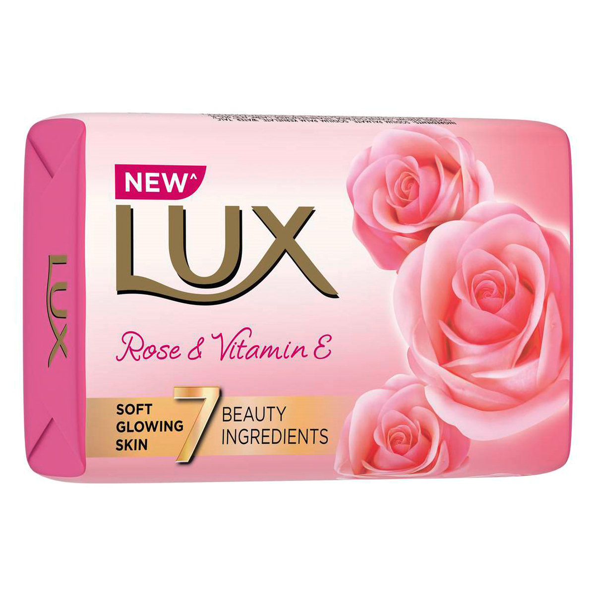 Lux Soft Glow Rose & Vitamin E Soap 150 gm | With 7 Beauty Ingredients | Gently Cleanses | Gives Soft & Glowing Skin | With Long Lasting Fragrance | For All Skin Type, Pack of 1 Lux Soft Glow Rose & Vitamin E Soap 150 gm | With 7 Beauty Ingredients | Gently Cleanses | Gives Soft & Glowing Skin | With Long Lasting Fragrance | For All Skin Type, Pack of 1