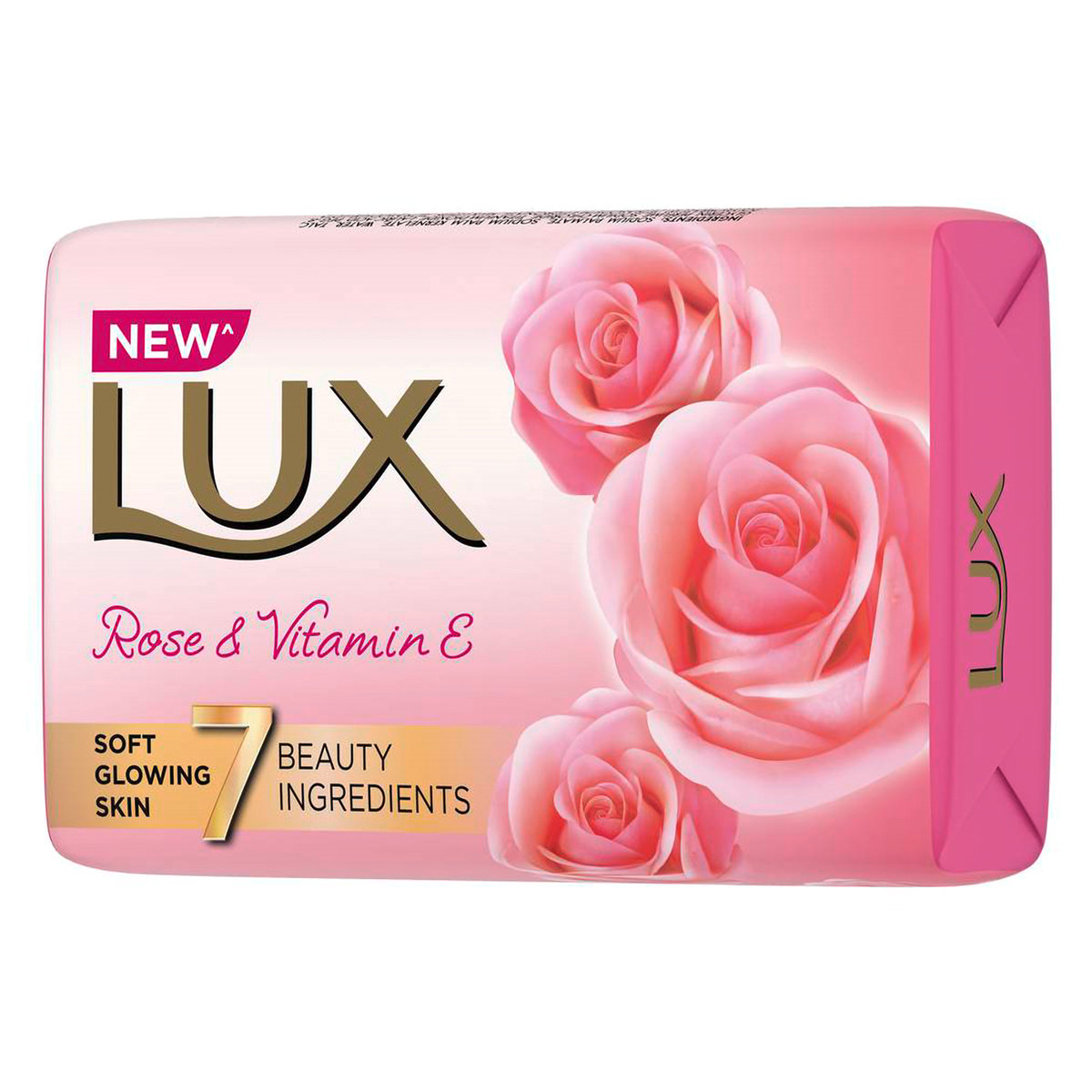 Lux Soft Glow Rose & Vitamin E Soap 150 gm | With 7 Beauty Ingredients | Gently Cleanses | Gives Soft & Glowing Skin | With Long Lasting Fragrance | For All Skin Type, Pack of 1 Lux Soft Glow Rose & Vitamin E Soap 150 gm | With 7 Beauty Ingredients | Gently Cleanses | Gives Soft & Glowing Skin | With Long Lasting Fragrance | For All Skin Type, Pack of 1