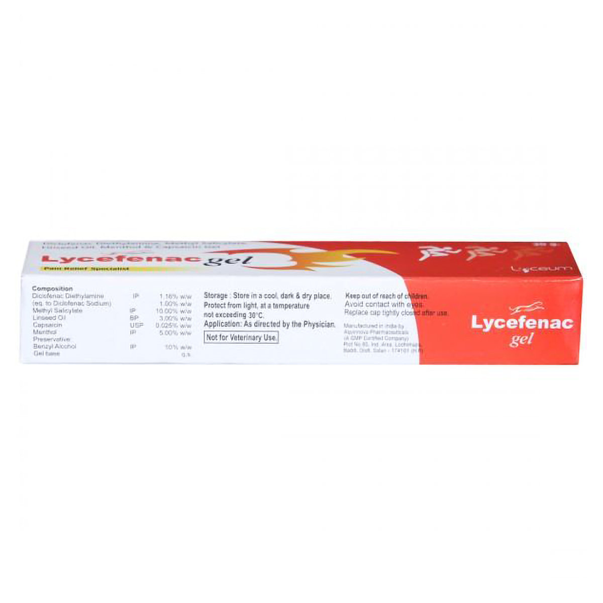 Lycefenac Gel 30 gm, Pack of 1 GEL Lycefenac Gel 30 gm, Pack of 1 GEL
