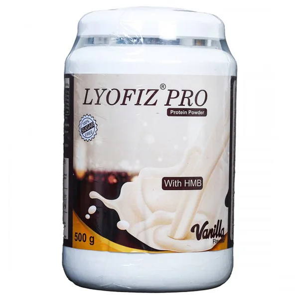 Lyofiz Pro Sugar Free Vanilla Flavour Protein Powder, 500 gm