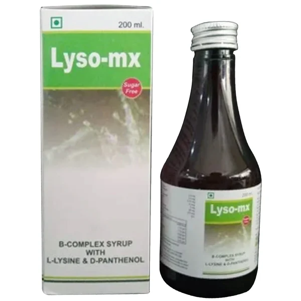 Lyso-MX Sugar Free Syrup 200 ml, Pack of 1