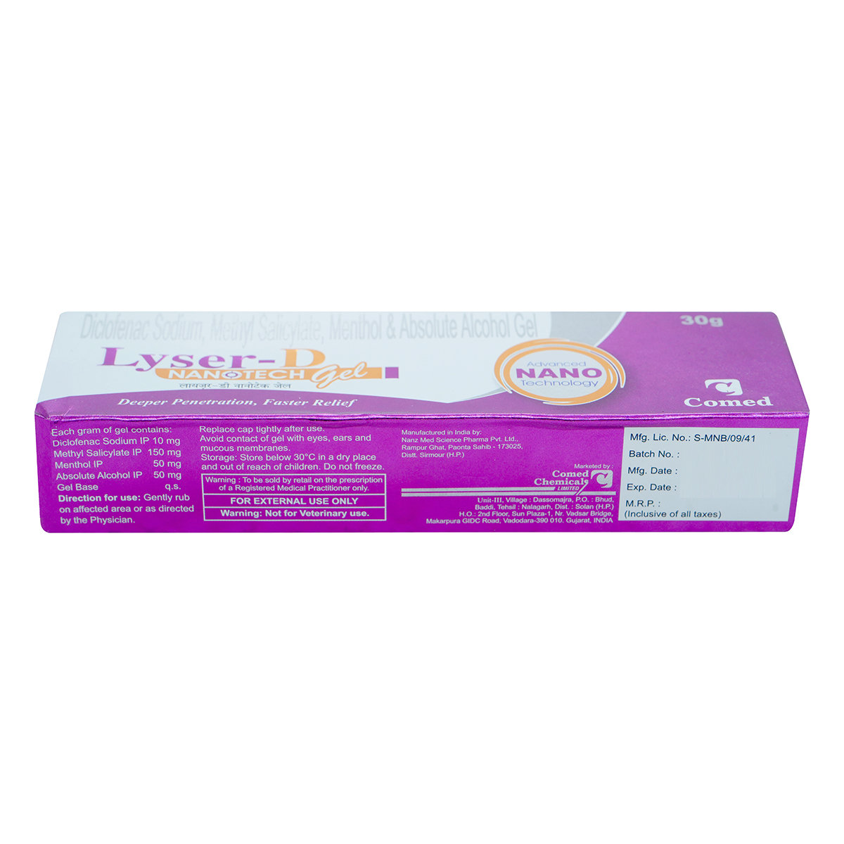 Lyser-D Nanotech Gel 30 gm, Pack of 1 OINTMENT Lyser-D Nanotech Gel 30 gm, Pack of 1 OINTMENT
