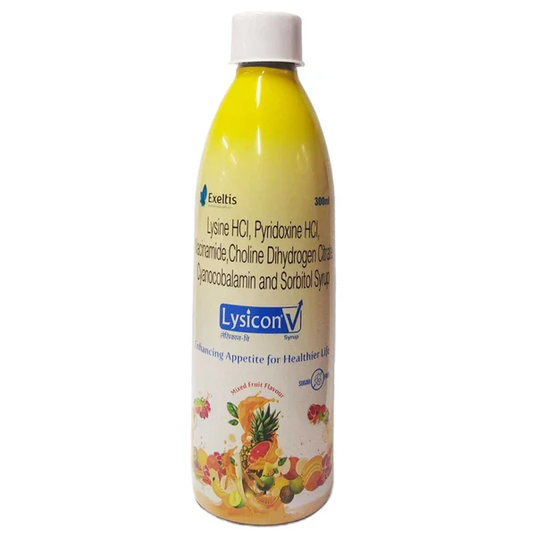 Lysicon V Sugar Free Mixed Fruit Flavour Syrup 300 ml