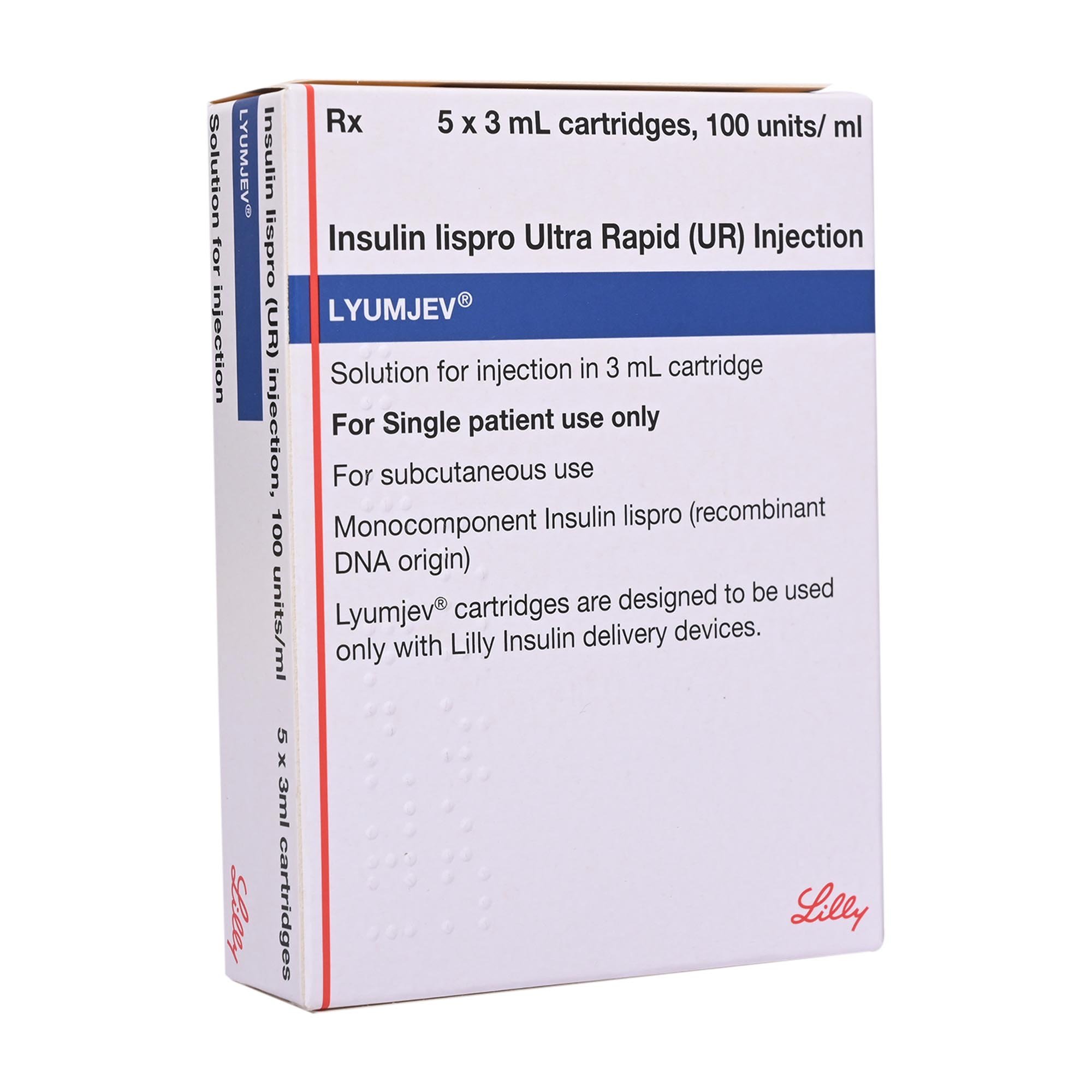 Lyumjev 100IU Cartridge 3 ml, Pack of 1 Injection Lyumjev 100IU Cartridge 3 ml, Pack of 1 Injection
