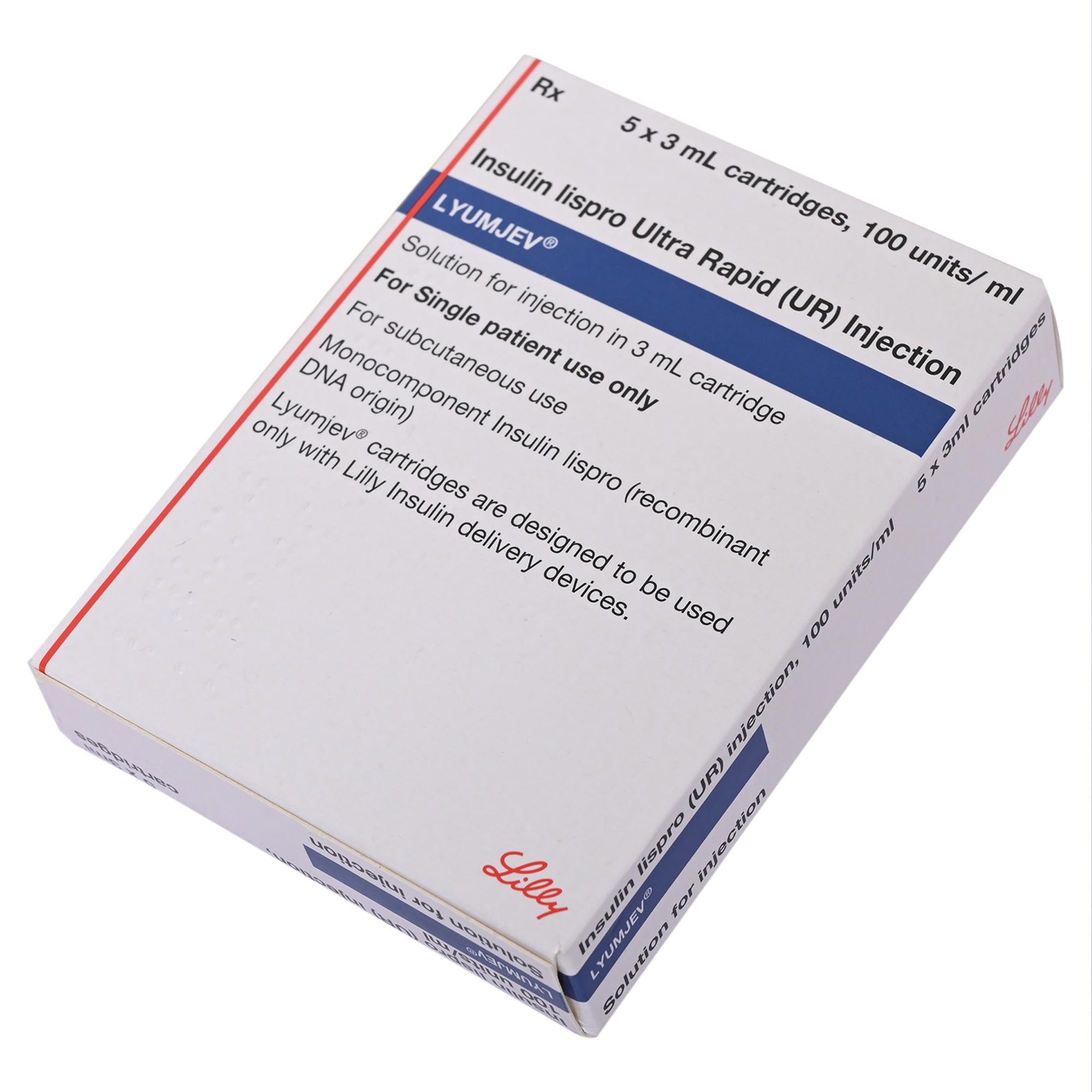 Lyumjev 100IU Cartridge 3 ml, Pack of 1 Injection Lyumjev 100IU Cartridge 3 ml, Pack of 1 Injection