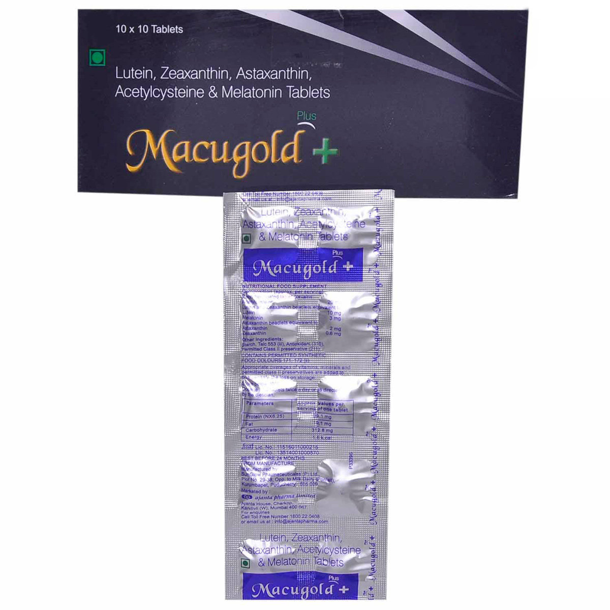 Macugold Plus Tablet 10's, Pack of 10 Macugold Plus Tablet 10's, Pack of 10