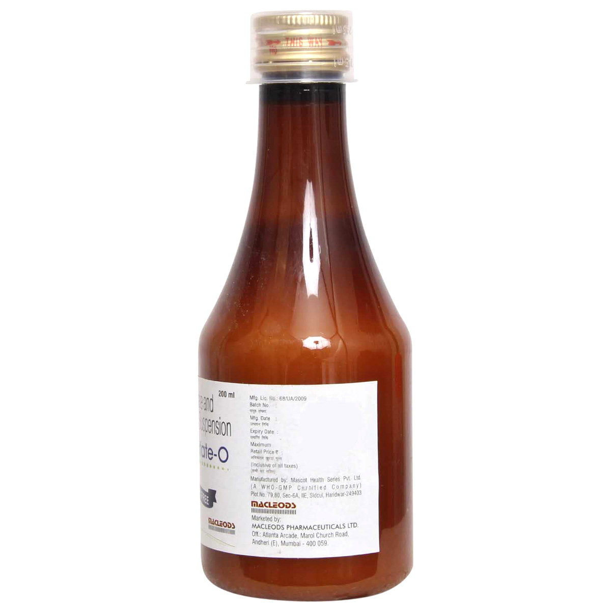 Macralfate-O Sugar Free Suspension 200 ml, Pack of 1 SUSPENSION Macralfate-O Sugar Free Suspension 200 ml, Pack of 1 SUSPENSION