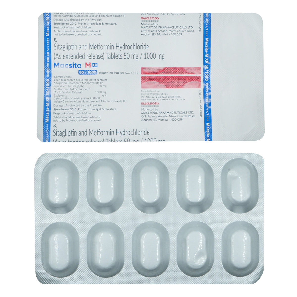 Macsita-M Xr 50/1000Mg Tab 10'S, Pack of 10 Macsita-M Xr 50/1000Mg Tab 10'S, Pack of 10