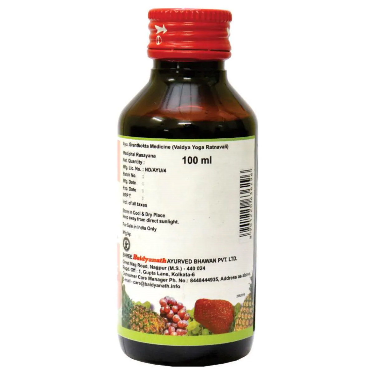 Baidyanath Madiphal Rasaynam, 100 ml, Pack of 1 Baidyanath Madiphal Rasaynam, 100 ml, Pack of 1