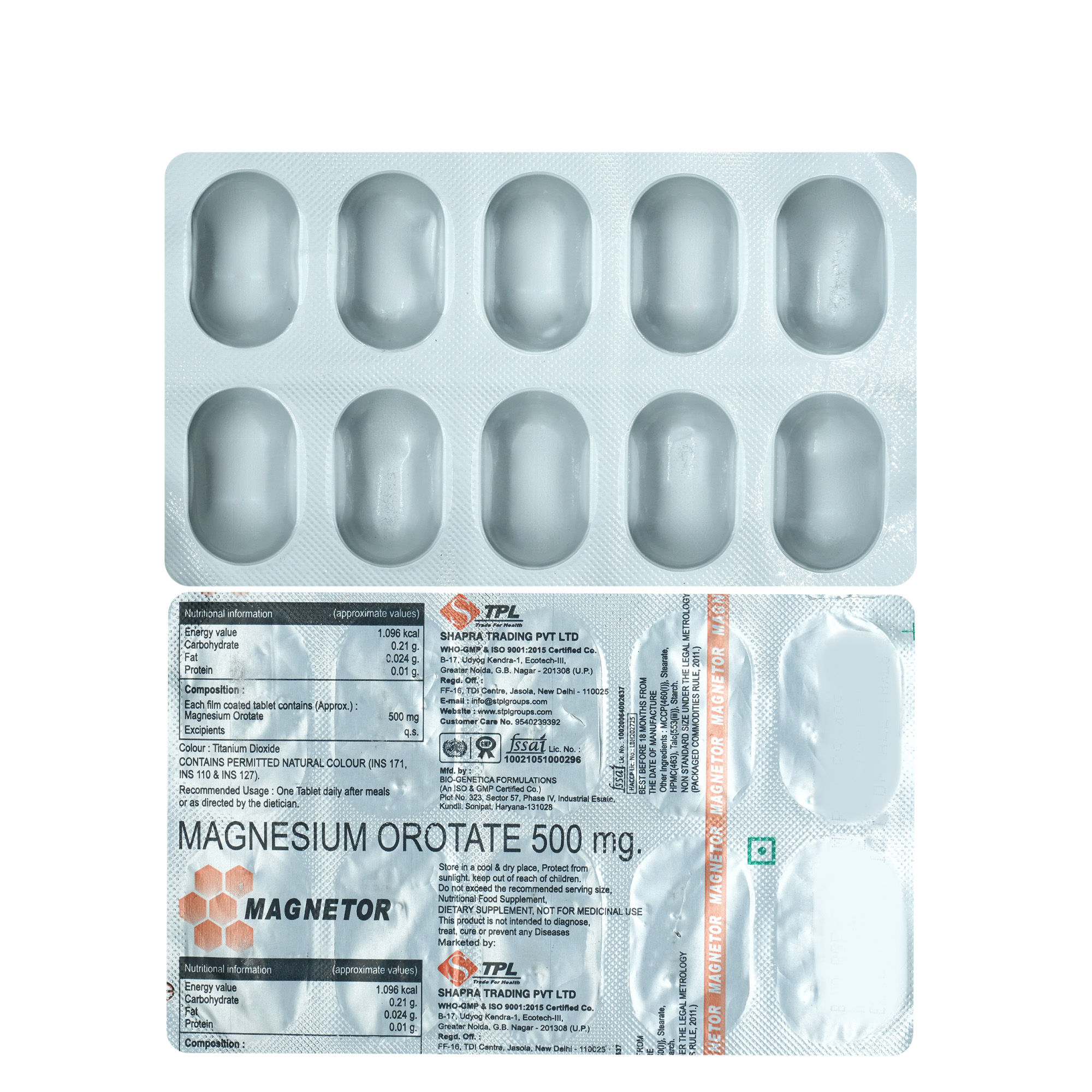 Buy Magnetor 500 mg Tablet 10's Online