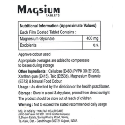 Magsium 400 Tab 10'S, Pack of 10 TABLETS