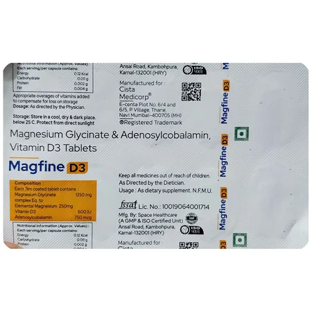 Magfine D3 Tablet 10's