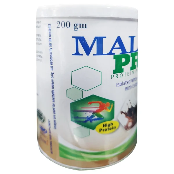 Malpro+ Sugar Free Chocolate Flavour Protein Powder 200 gm