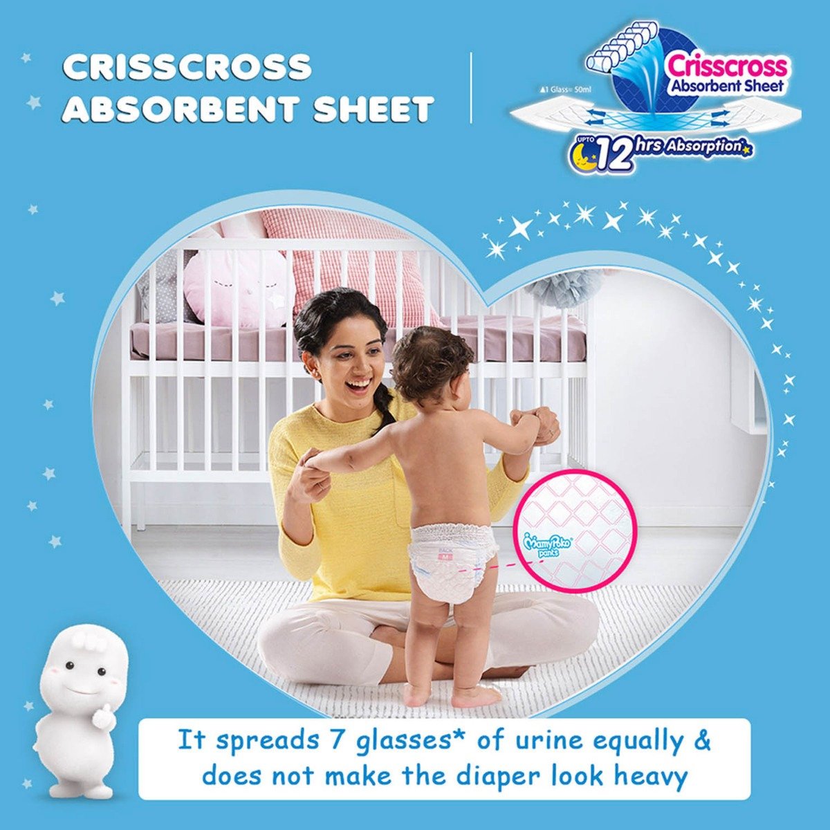 MamyPoko Extra Absorb Diaper Pants New Born, 16 Count, Pack of 1 MamyPoko Extra Absorb Diaper Pants New Born, 16 Count, Pack of 1