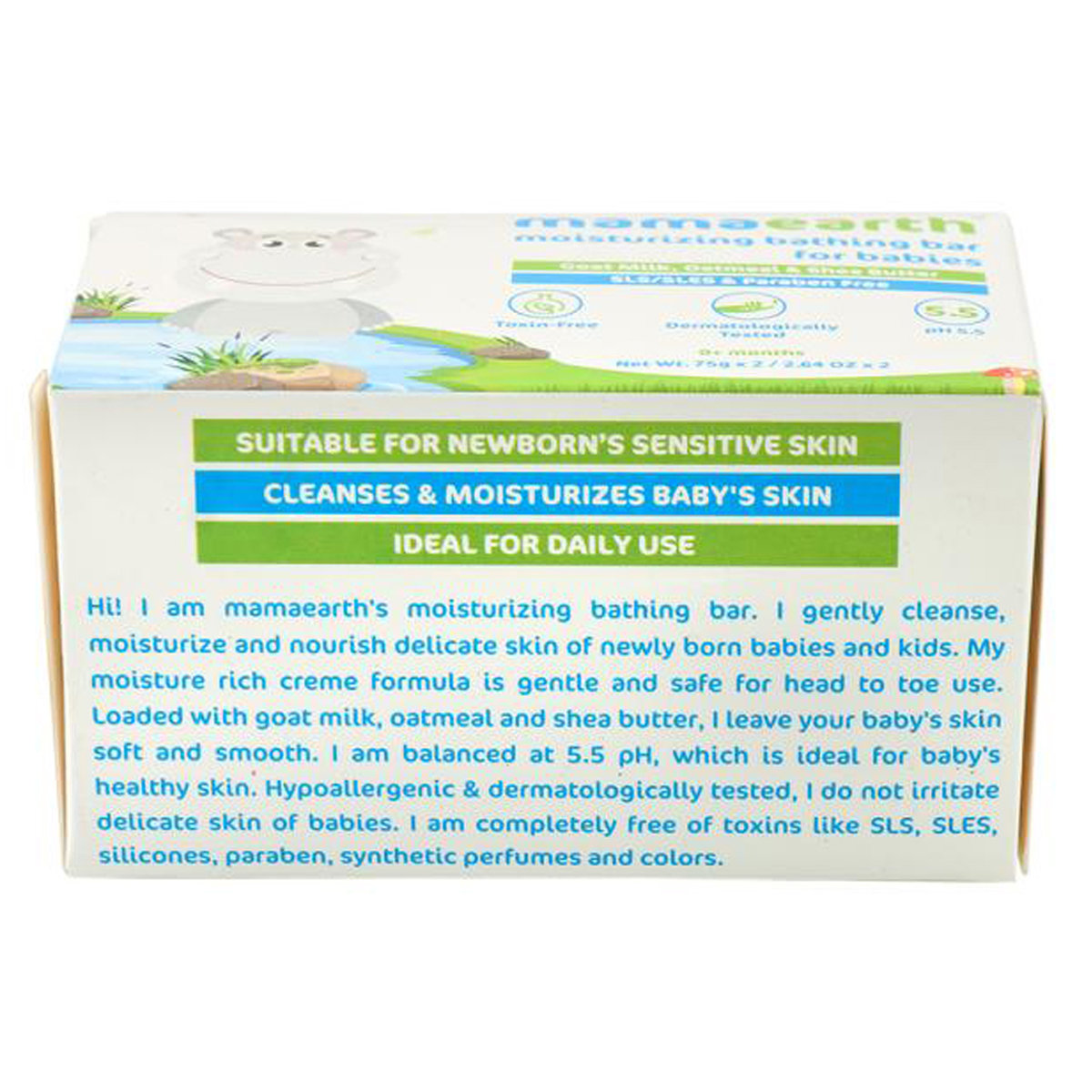 Mamaearth Moisturizing Bathing Bar For babies, 150 gm (2 x 75 gm), Pack of 1 Mamaearth Moisturizing Bathing Bar For babies, 150 gm (2 x 75 gm), Pack of 1