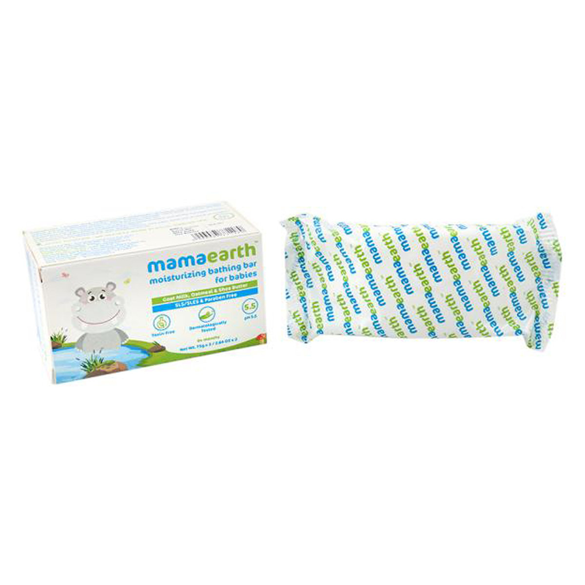 Mamaearth Moisturizing Bathing Bar For babies, 150 gm (2 x 75 gm), Pack of 1 Mamaearth Moisturizing Bathing Bar For babies, 150 gm (2 x 75 gm), Pack of 1