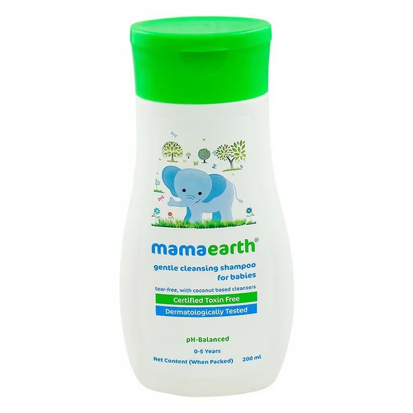 Mamaearth Gentle Cleansing Shampoo for Babies 0 to 5 Years, 200 ml, Pack of 1
