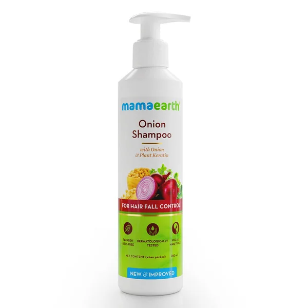 Mamaearth Onion Shampoo with Onion &amp; Plant Keratin, 250 ml, Pack of 1