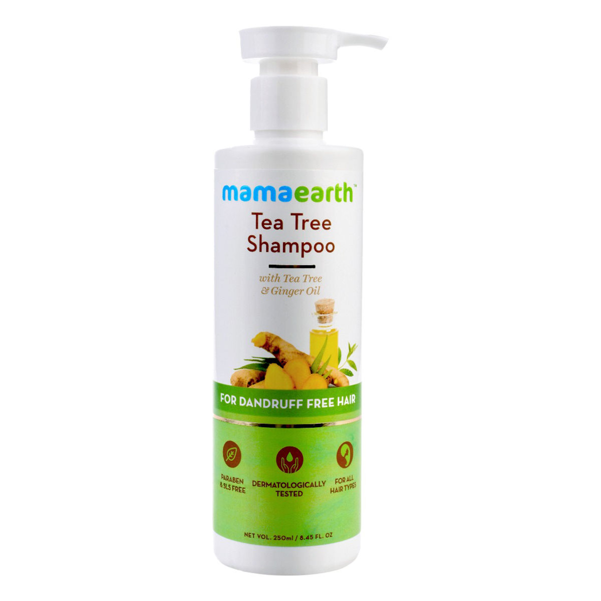 Mamaearth Tea Tree & Ginger Oil Shampoo, 250 ml, Pack of 1 