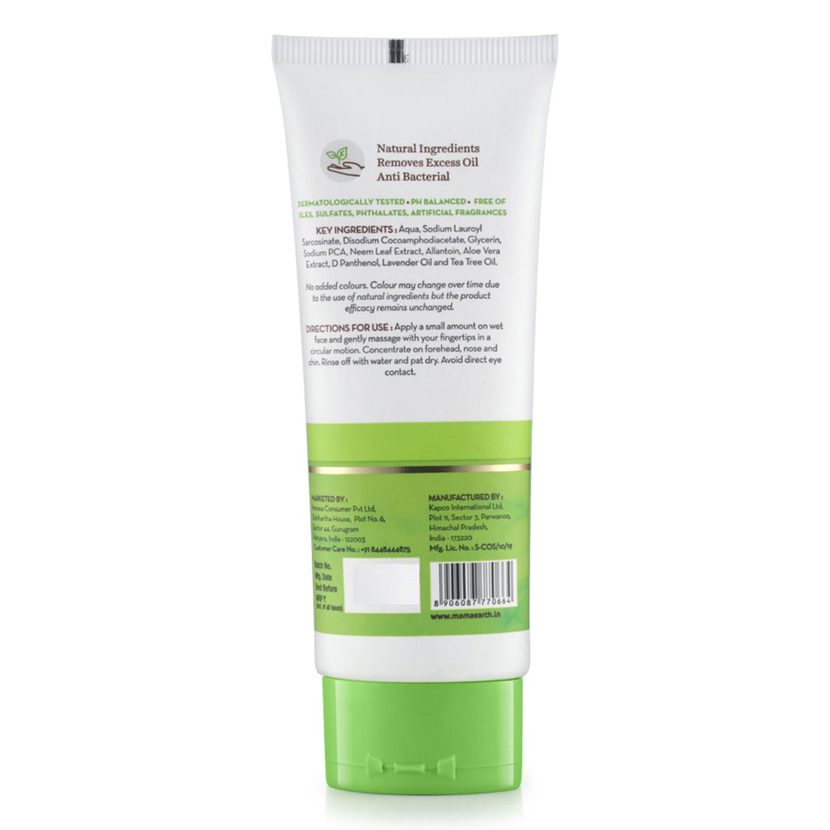 Mamaearth Tea Tree Face Wash 100 ml | With Tea Tree & Neem | For Acne & Pimple Control | Removes Excess Oil | For All Skin Type, Pack of 1 Mamaearth Tea Tree Face Wash 100 ml | With Tea Tree & Neem | For Acne & Pimple Control | Removes Excess Oil | For All Skin Type, Pack of 1