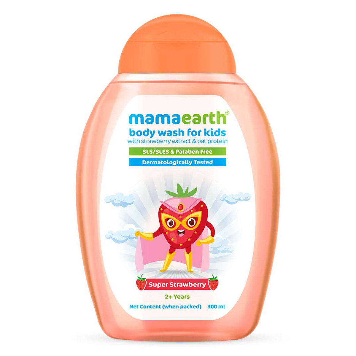 Mamaearth Super Strawberry Body Wash Kids, 2+ Years, 300 ml, Pack of 1 Mamaearth Super Strawberry Body Wash Kids, 2+ Years, 300 ml, Pack of 1