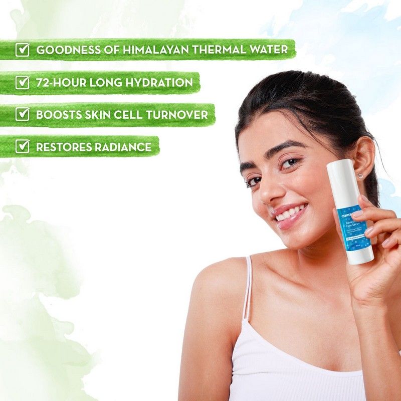 Mamaearth Aqua Glow Face Serum 30 ml | With Himalayan Thermal Water & Hyaluronic Acid | For 24Hrs Skin Hydration | Restores Skin's Radiance | For All Skin Type, Pack of 1 Mamaearth Aqua Glow Face Serum 30 ml | With Himalayan Thermal Water & Hyaluronic Acid | For 24Hrs Skin Hydration | Restores Skin's Radiance | For All Skin Type, Pack of 1